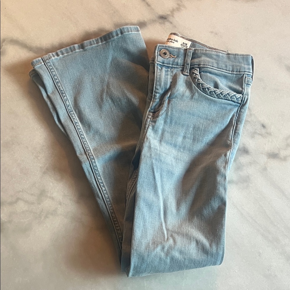abercrombie kids light blue bootcut jeans